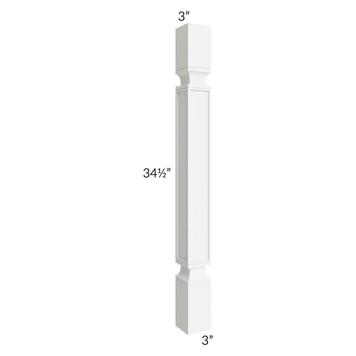 Brilliant White Shaker Square Decorative Leg 