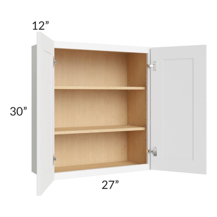 Royal White Shaker 27x30 Wall Cabinet