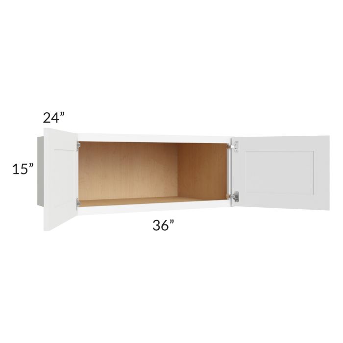 Royal White Shaker 36x15x24 Wall Cabinet
