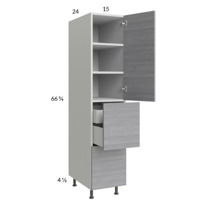 Euro Grey 15x71-1/4 Utility Cabinet with 1 Door