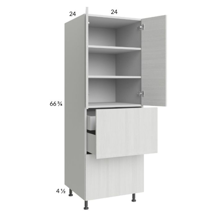 Euro White Grain 24x71-1/4 Utility Cabinet with 2 Doors