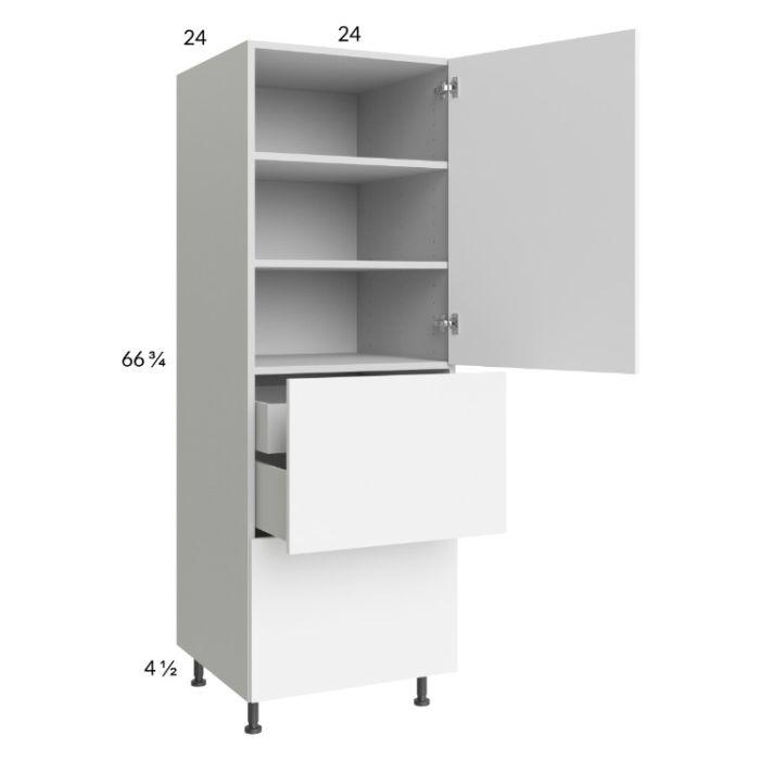 Euro Gloss White 24x71-1/4 Utility Cabinet with 1 Door