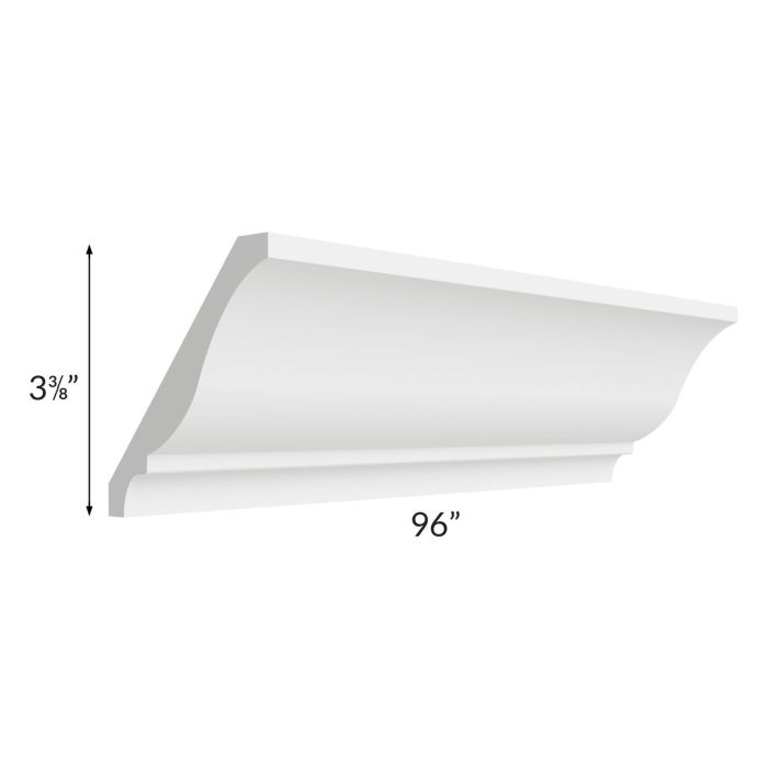Asheville White Shaker 8' Traditional Large Crown Molding 