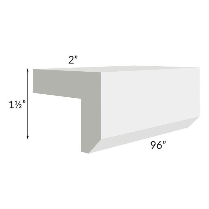 Brighton White Shaker 96" Light Rail Molding
