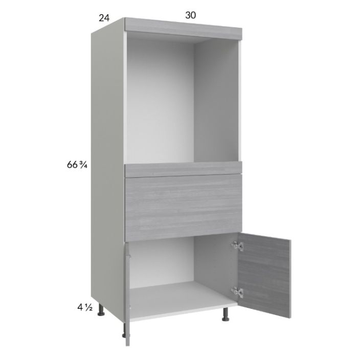 Euro Grey 30x71-1/4 Single Oven Cabinet with 1 Drawer and 2 Doors