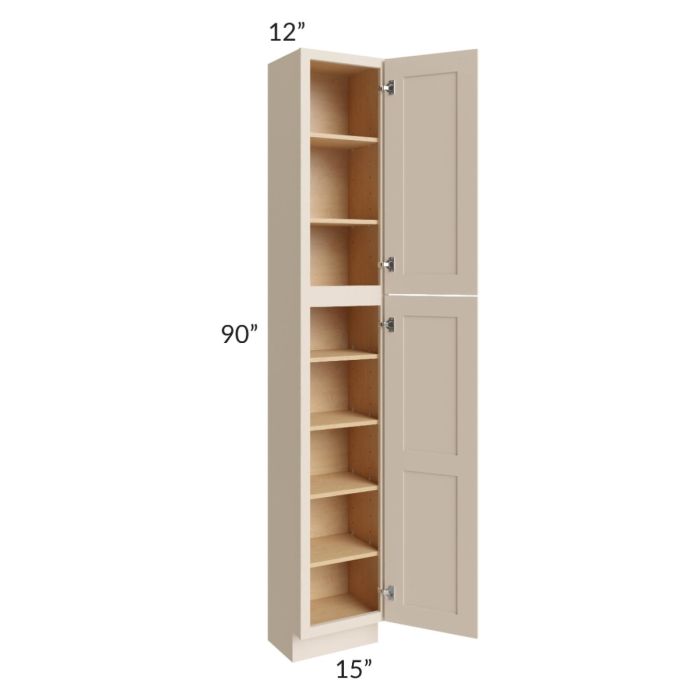 Midtown Cream Shaker 15x12x90 Pantry Cabinet