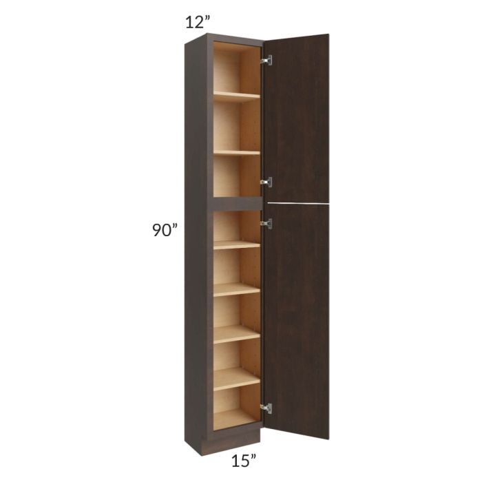 Vienna Kona Brown 15x12x90 Pantry Cabinet
