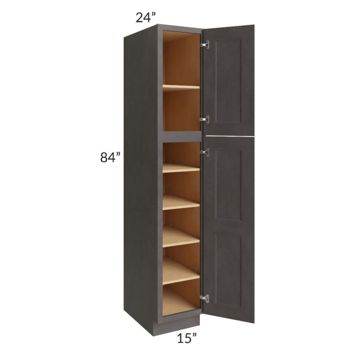 Salem Dark Grey 15x24x84 Pantry Cabinet