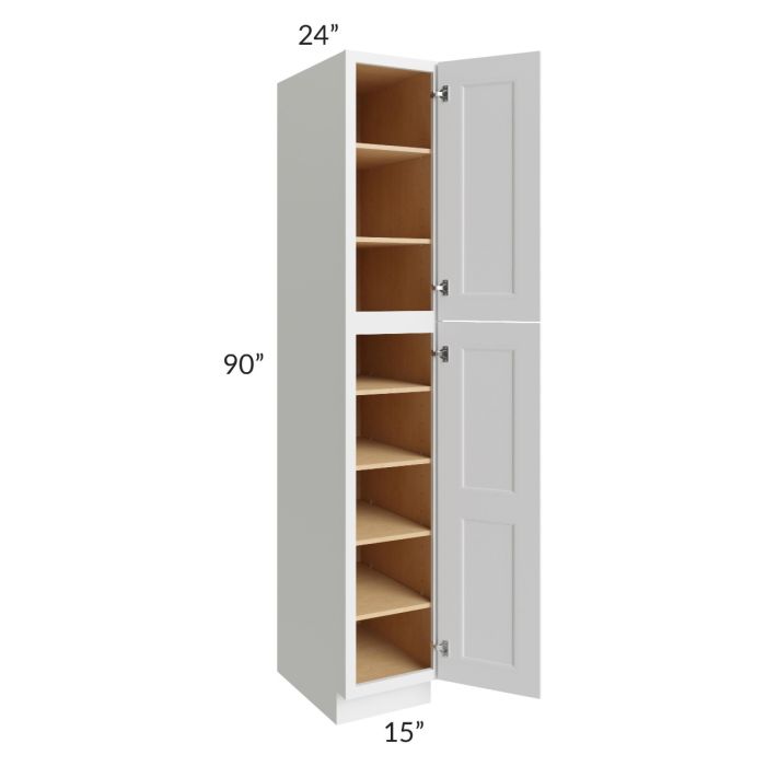 Union White 15x24x90 Pantry Cabinet