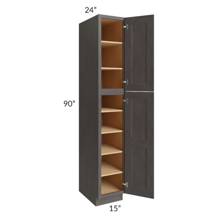 Salem Dark Grey 15x24x90 Pantry Cabinet
