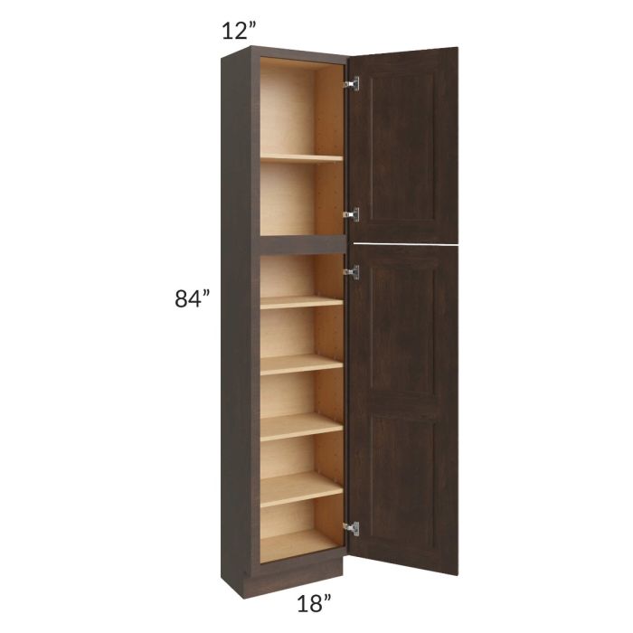 Tuscan Kona Brown 18x12x84 Pantry Cabinet 