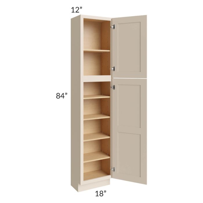 Midtown Cream Shaker 18x12x84 Pantry Cabinet 