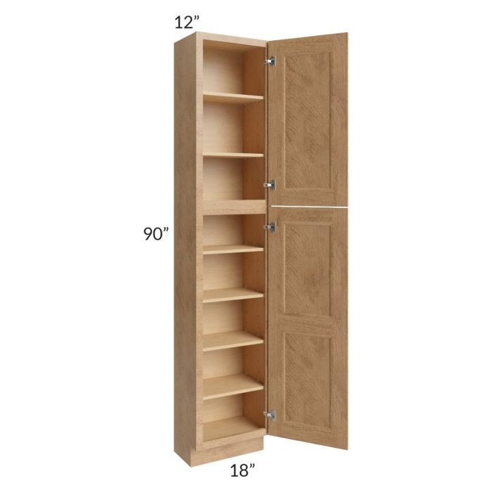 Tuscan Timber 18x12x90 Pantry Cabinet 