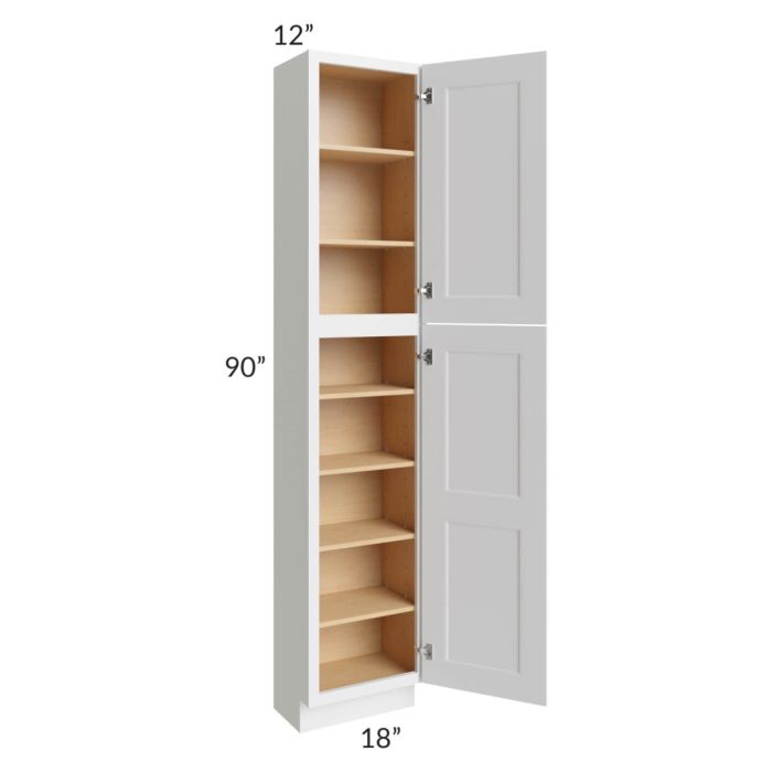 Union White 18x12x90 Pantry Cabinet 