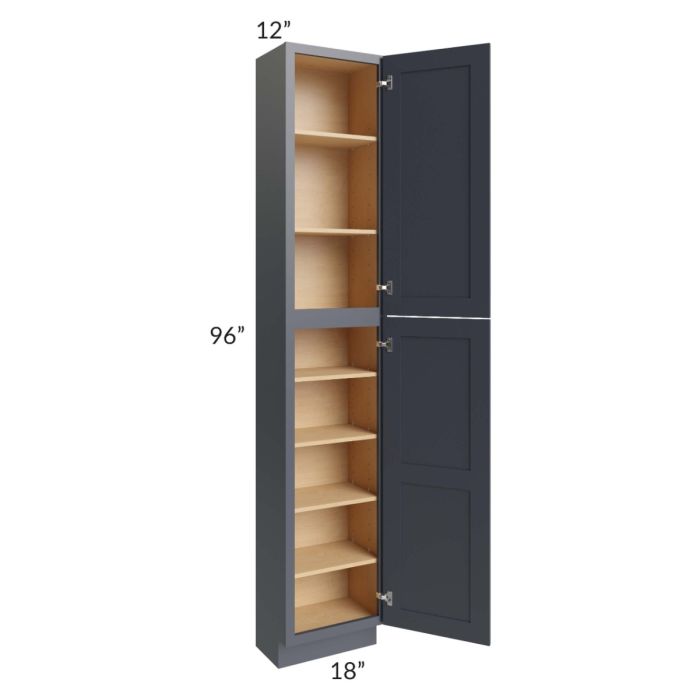 Midtown Indigo Shaker 18x12x96 Pantry Cabinet 