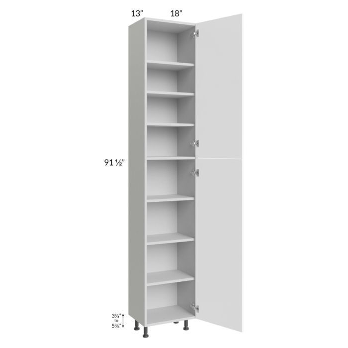 Milan White Matte 18x13x96 Pantry Cabinet (13" depth)