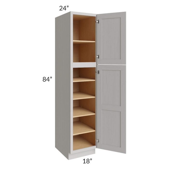 Midtown Light Grey Shaker 18x24x84 Pantry Cabinet