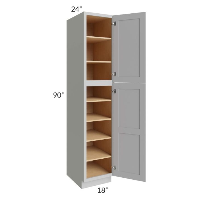 Tuscan Painted Grey 18x24x90 Pantry Cabinet