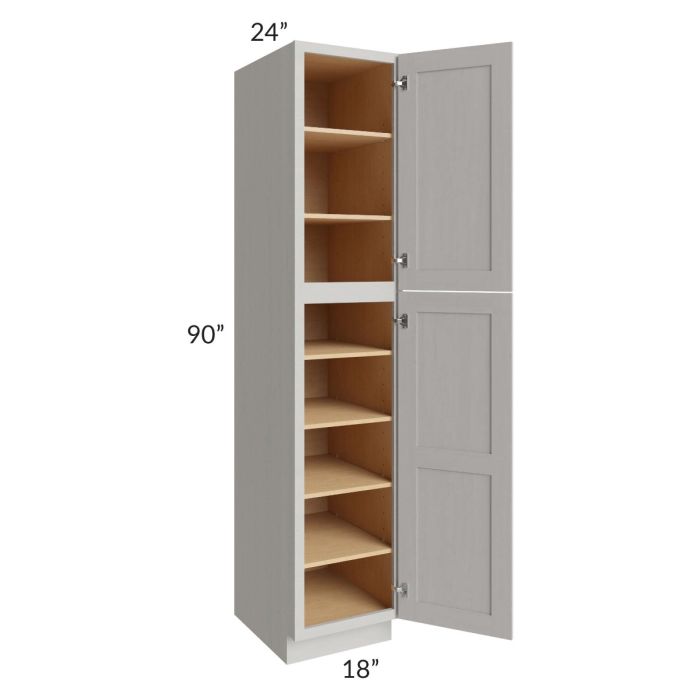 Midtown Light Grey Shaker 18x24x90 Pantry Cabinet
