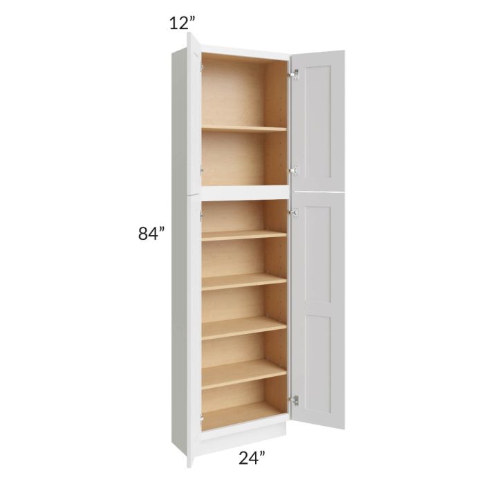 Midtown White Shaker 24x12x84 Pantry Cabinet 