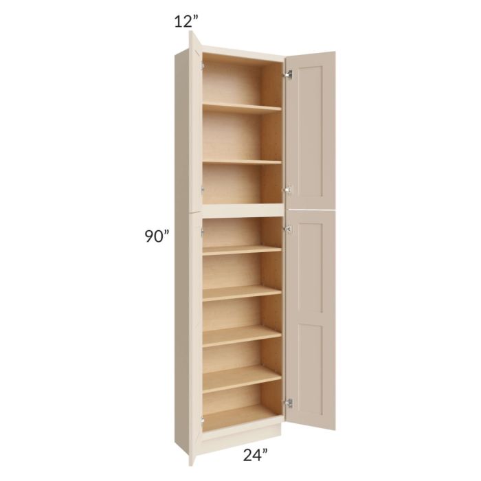 Midtown Cream Shaker 24x12x90 Pantry Cabinet 