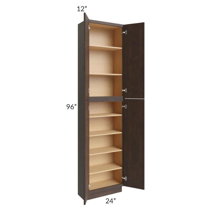 Vienna Kona Brown 24x12x96 Pantry Cabinet 