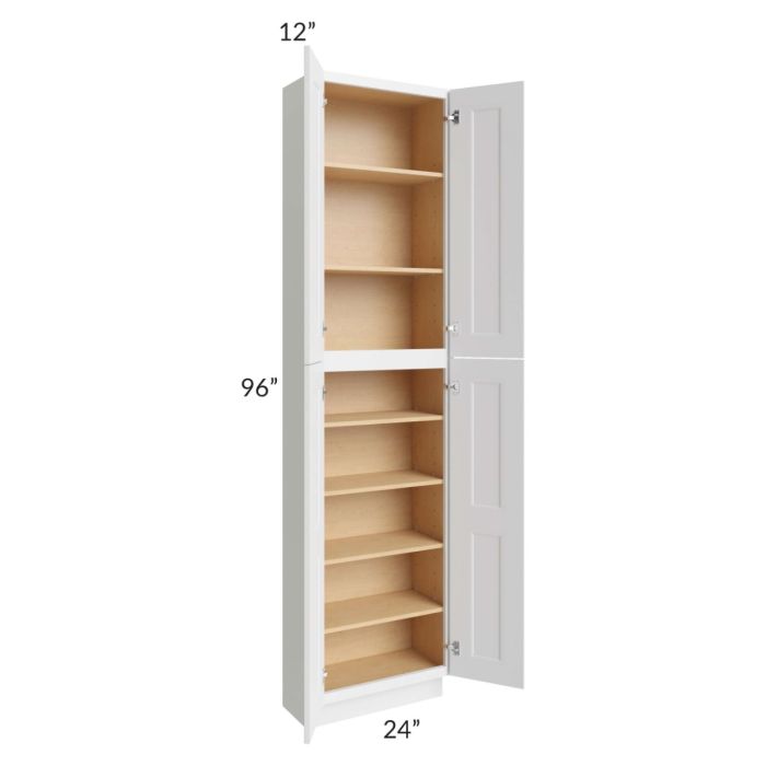 Salem White 24x12x96 Pantry Cabinet 