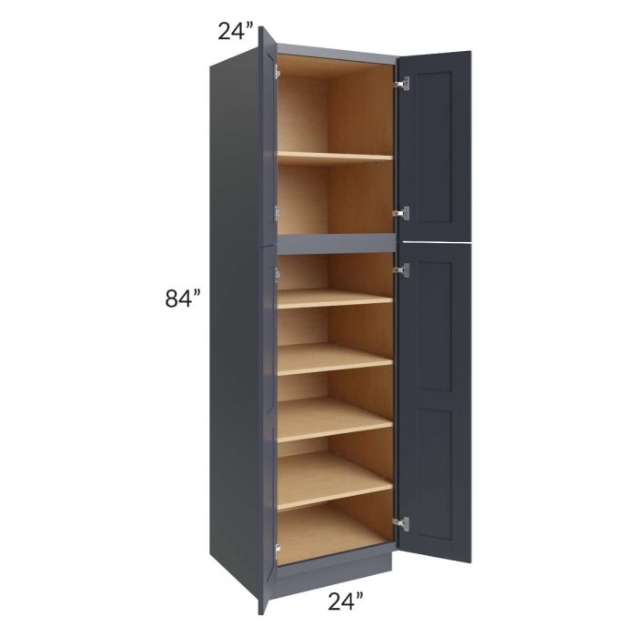 Midtown Indigo Shaker 24x24x84 Pantry Cabinet