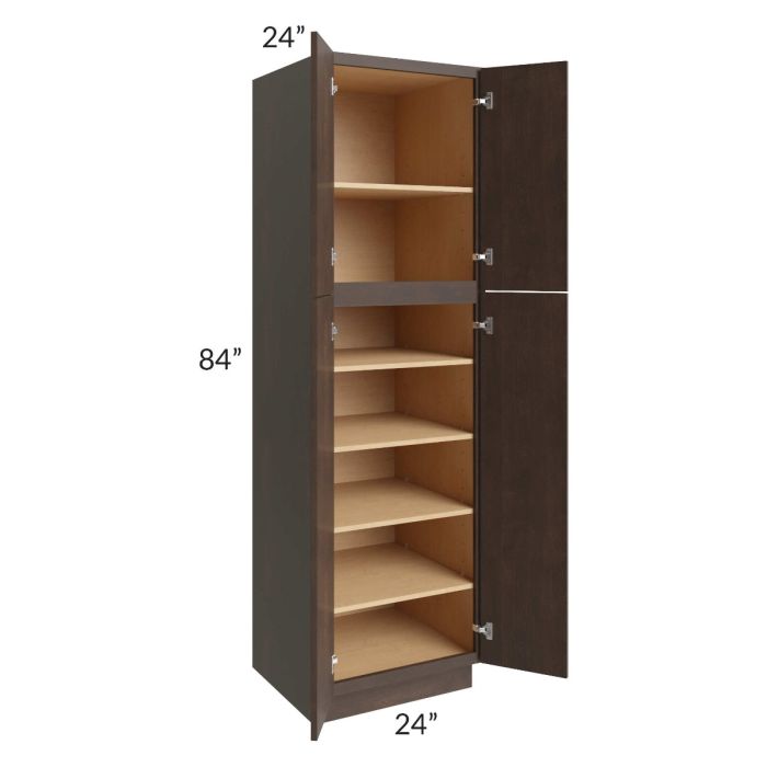 Vienna Kona Brown 24x24x84 Pantry Cabinet