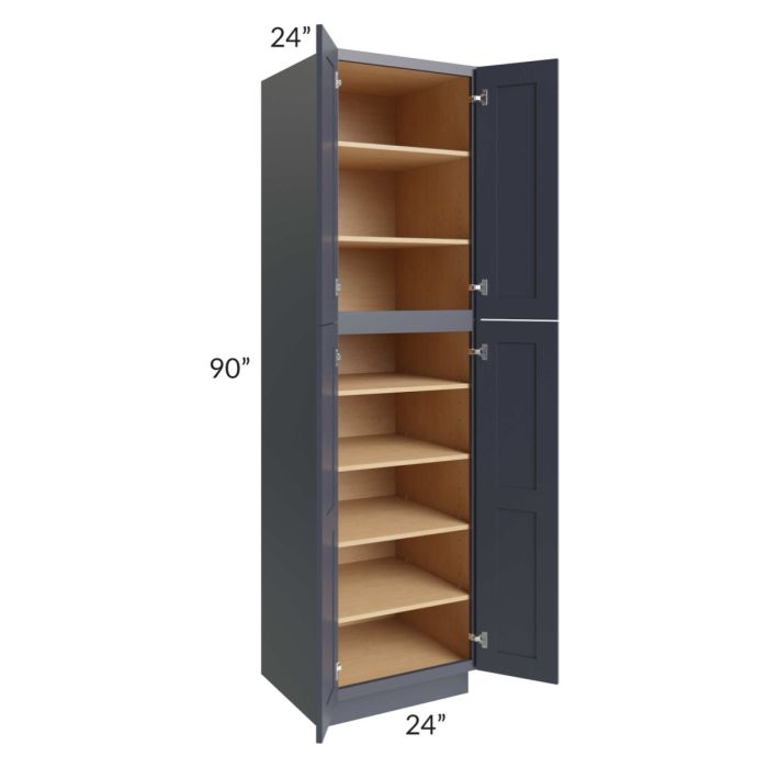Midtown Indigo Shaker 24x24x90 Pantry Cabinet