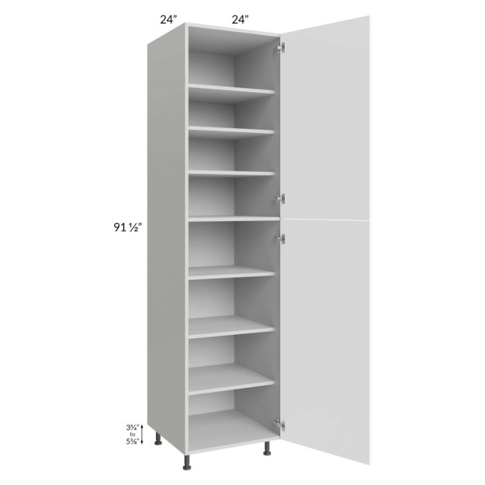 Milan White Matte 24x24x96 Pantry Cabinet (2 doors, 24" depth)