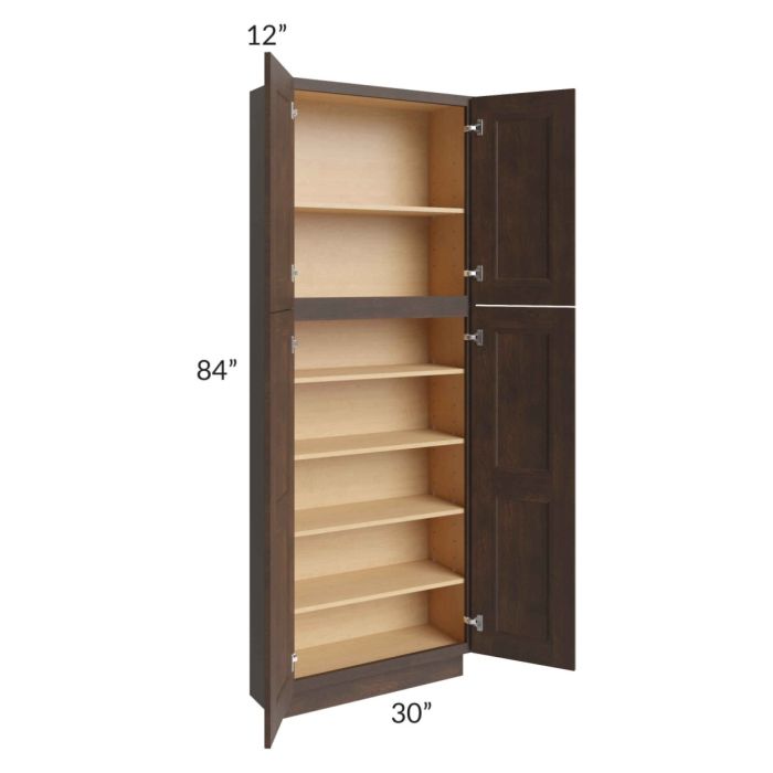 Tuscan Kona Brown 30x12x84 Pantry Cabinet 