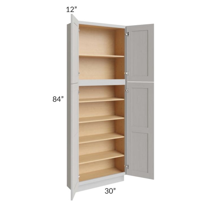 Midtown Light Grey Shaker 30x12x84 Pantry Cabinet 