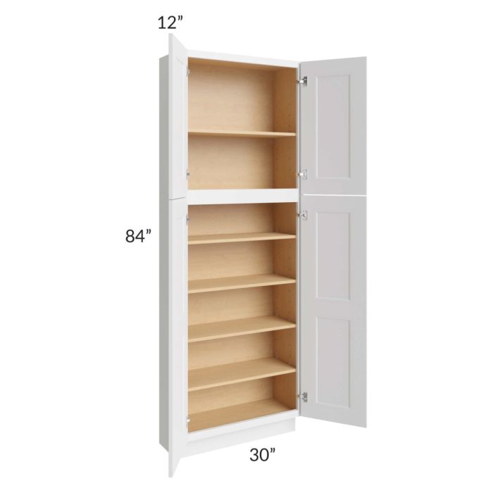 Union White 30x12x84 Pantry Cabinet 