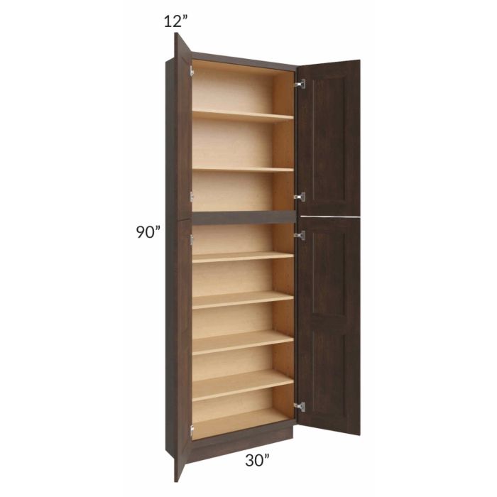 Union White 30x12x90 Pantry Cabinet 