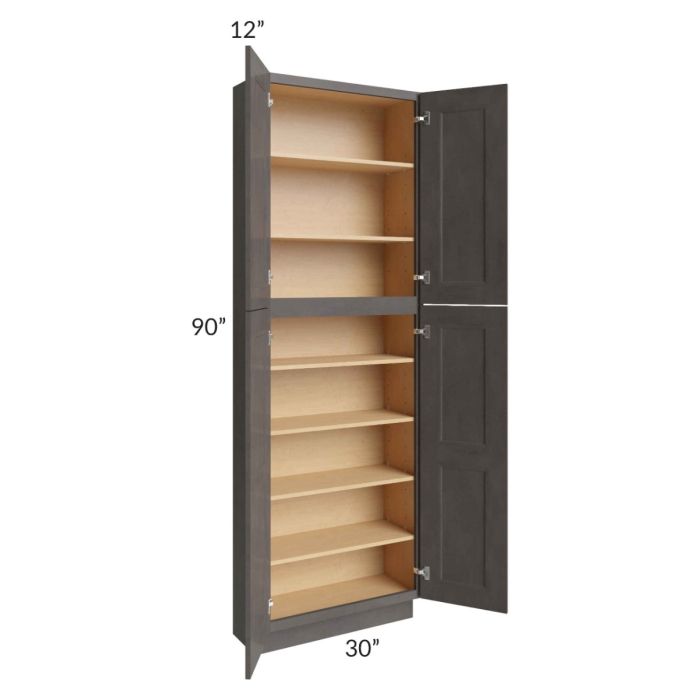 Salem Dark Grey 30x12x90 Pantry Cabinet 