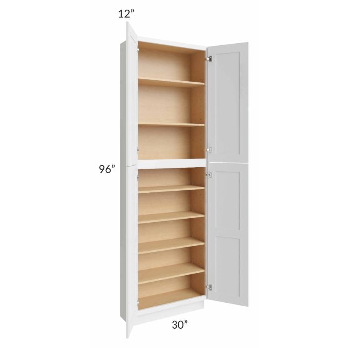 Midtown White Shaker 30x12x96 Pantry Cabinet 