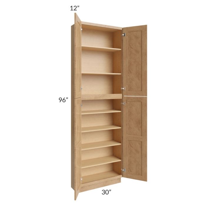 Midtown Timber Shaker 30x12x96 Pantry Cabinet 