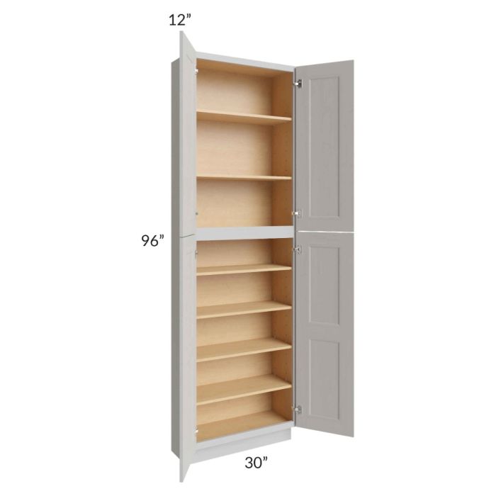 Salem Light Grey 30x12x96 Pantry Cabinet 