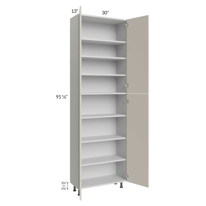 Milan Beige Matte 30x13x96 Pantry Cabinet (13" depth)