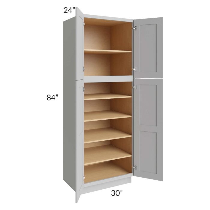 Tuscan Painted Grey 30x24x84 Pantry Cabinet