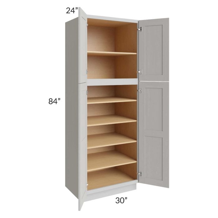 Midtown Light Grey Shaker 30x24x84 Pantry Cabinet