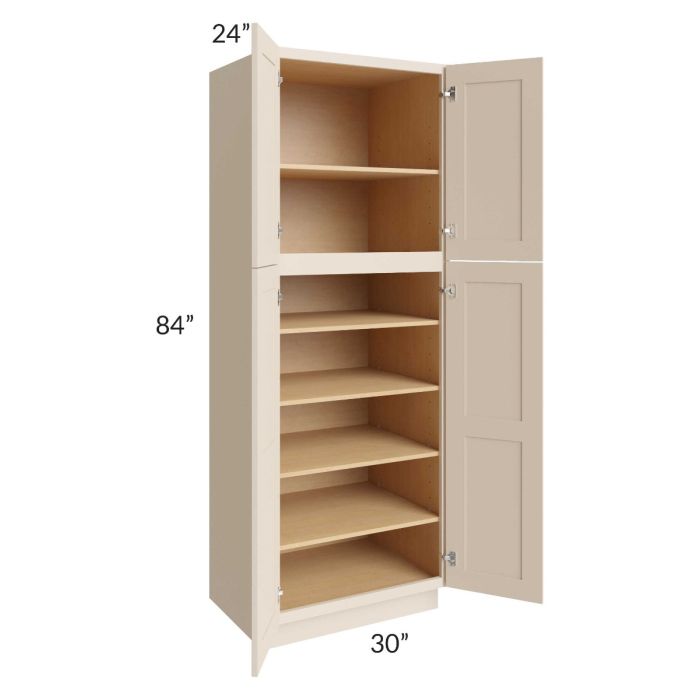 Midtown Cream Shaker 30x24x84 Pantry Cabinet