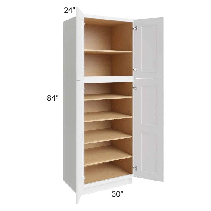 Union White 30x24x84 Pantry Cabinet