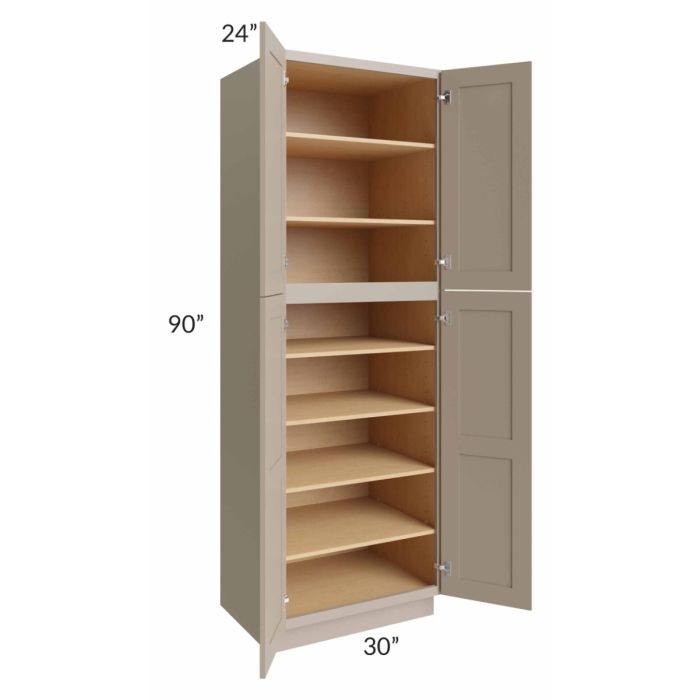 Tuscan Oyster 30x24x90 Pantry Cabinet
