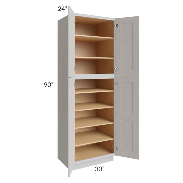 Salem Light Grey 30x24x90 Pantry Cabinet