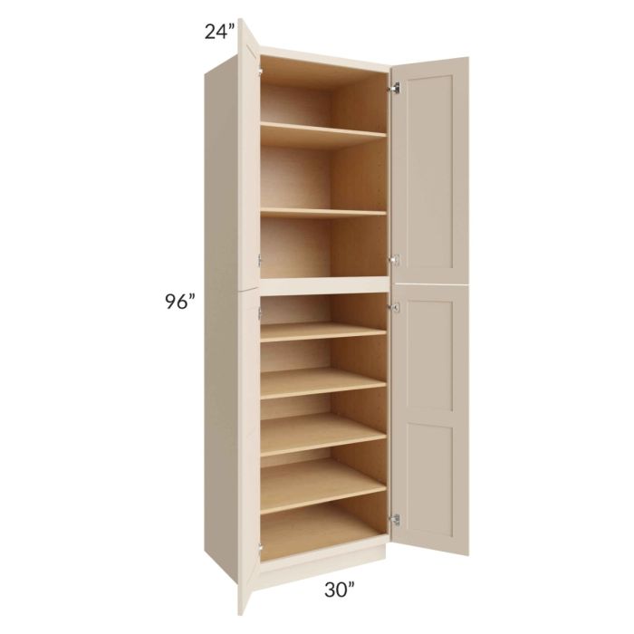 Midtown Cream Shaker 30x24x96 Pantry Cabinet