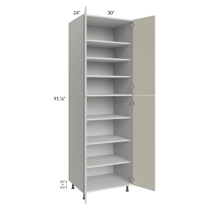 Milan Beige Matte 30x24x96 Pantry Cabinet (24" depth)