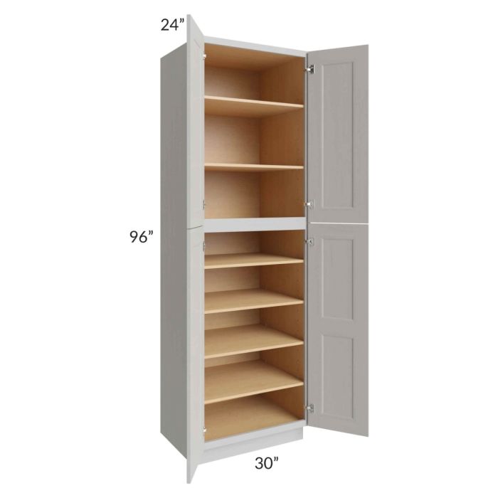 Salem Light Grey 30x24x96 Pantry Cabinet