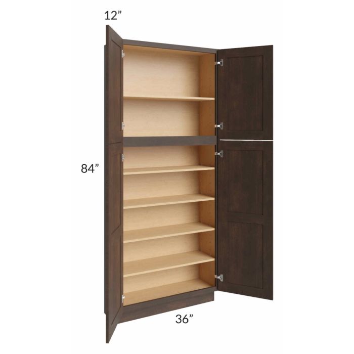 Tuscan Kona Brown 36x12x84 Pantry Cabinet